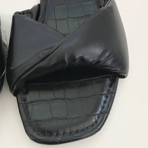 MUSSHOE Slip On Slide Sandals Black Flats Women’s Size 7 NWT - Picture 4 of 16